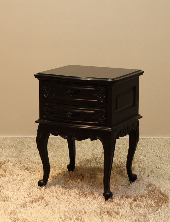 "Serpentine" 2 Drawers Bedside Table