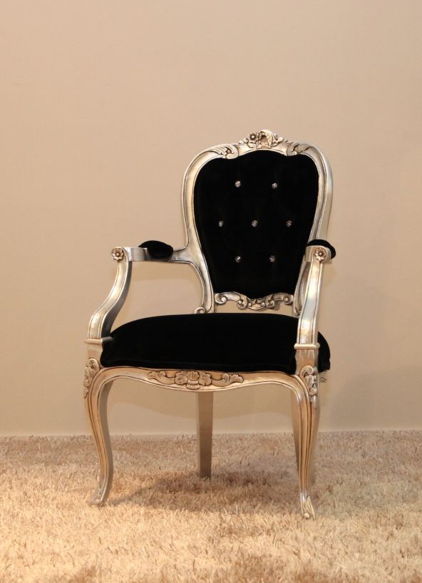 Silver French Arm Chair