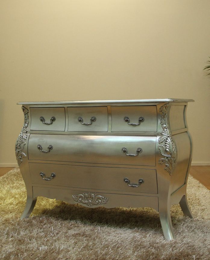 5 Drawer Carved Chest