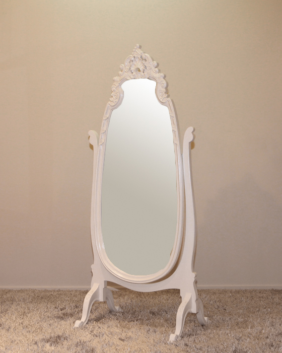Carved Cheval Mirror