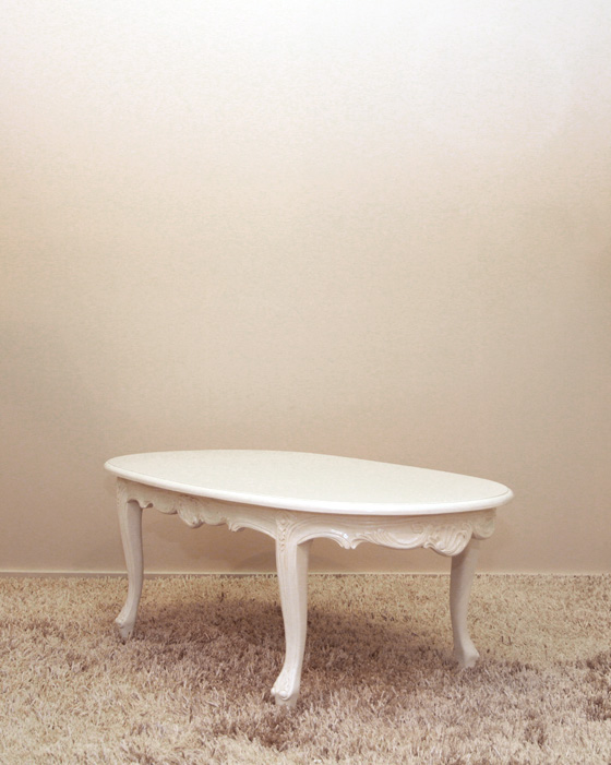 White Oval Coffee Table