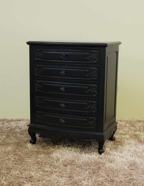 "Serpentine" 5 Drawer Chest