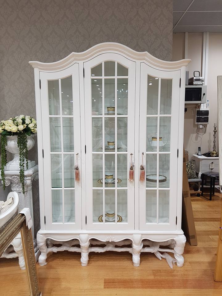 French 3 Door Display Cabinet